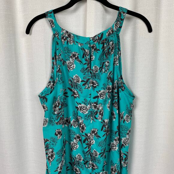 Torrid Teal Green Floral Cami Tank Sz.2 - Picture 8 of 11